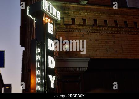 Los Angeles, Kalifornien, USA. 5. September 2015. Der King Eddy Saloon wurde 1933 als Flüsterkneipe eröffnet. Es wurde jedoch ursprünglich 1906 als Bar für das damalige King Edward Hotel eröffnet. (Kreditbild: © Ian L. SITREN/ZUMA Press Wire) NUR REDAKTIONELLE VERWENDUNG! Nicht für den kommerziellen GEBRAUCH! Stockfoto