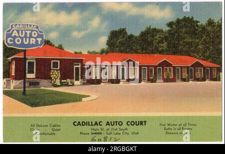 Cadillac Auto Court (Motel), Main Street an der 21. South, Salt Lake City, Utah, USA Stockfoto