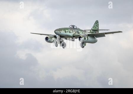 Messerschmitt Me 262, Ankunft in RAF Fairford für das Royal International Air Tattoo 2023. Stockfoto