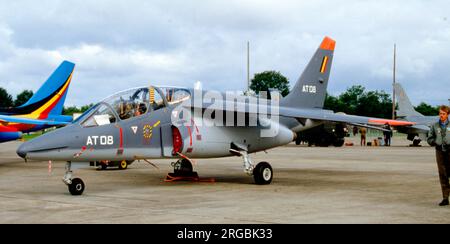 Force Aerienne Belge - Dassault/Dornier Alpha Jet 1B AT08 (msn B8-1024). (Force Aerienne Belge - Belgische Luftwaffe). Stockfoto