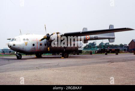 Armee de l'Air - Nord N-2501 Noratlas 64-XQ (msn 146) von Escadron de Transport 1/64, bei der RAF Mildenhall im Mai 1982. (Armee de l'Air - Französische Luftwaffe). Stockfoto