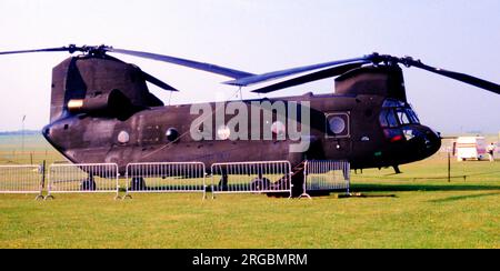 US-Armee - Boeing-Vertol CH-47 Chinook bei Middle Wallop. Stockfoto