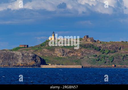 Inchkeith Lighthouse, Leith, Edinburgh, Schottland, Großbritannien Stockfoto