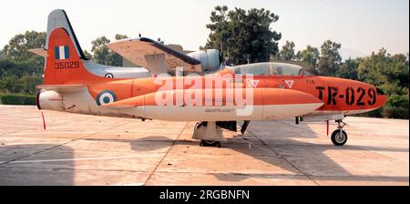 Lockheed T-33A-1-LO 53-5029 (msn580-8368), ausgestellt im Hellenic Air Force Museum, auf Tatoi ab, Dekeleia, Griechenland Stockfoto