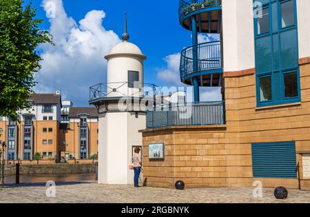 Burntisland Old East Breakwater Lighthouse, Leith, Edinburgh, Schottland, Großbritannien Stockfoto