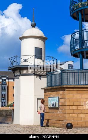 Burntisland Old East Breakwater Lighthouse, Leith, Edinburgh, Schottland, Großbritannien Stockfoto