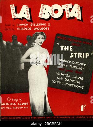 Titelseite: La Bota, Worte von Haven Gillespie II., Musik von Charles Wolcott, gesungen von Monica Lewis im MGM-Film The Strip Stockfoto