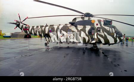 Royal Navy - Westland Sea King HC.4 ZD480 (msn WA935), RNAS Yeovilton am 12. Juli 1996. Stockfoto