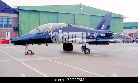 Royal Navy / FRADU - Hawker Siddeley Hawk T.1 XX183 (msn 312030), am Yeovilton International Air Day am 12. Juli 1996. (FRADU – Flottenanforderungen und Referat für die Flugleitung) Stockfoto