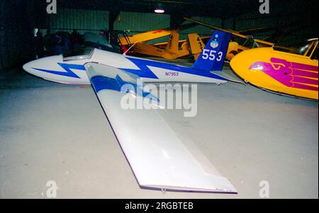 United States Air Force - Schweizer SGS 1-26E N17953 (msn 553), ein Clubgleiter der USAF Academy, im April 1997. Stockfoto