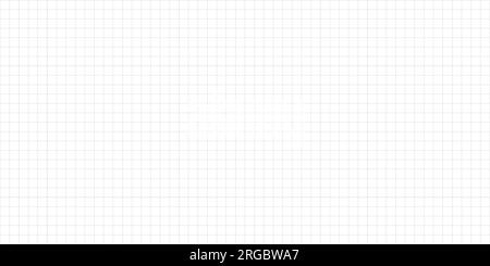 Vektordarstellung für breites schwarzes Gitterpapier mit gestrichelten Linien. Math Quadrat nahtlosen Musterhintergrund. Notizbuchblatt leer. Schreibe die Oberfläche in einen Käfig. Stock Vektor