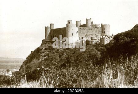 Harlech Castle, Wales, Blick von Südwesten Stockfoto