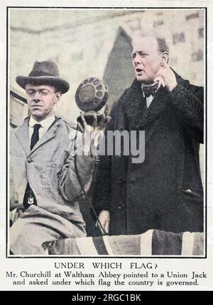 WINSTON CHURCHILL Wahlkampf in der Waltham Abbey 1924 Stockfoto