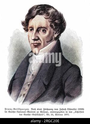 FRANZ GRILLPARZER deutscher Schriftsteller Stockfoto