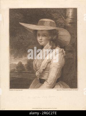 Lavinia, Gräfin Spencer, Viscountess Althorp 1787 von Francesco Bartolozzi Stockfoto