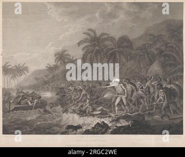 Der Tod von Captain Cook 1783 von Francesco Bartolozzi Stockfoto