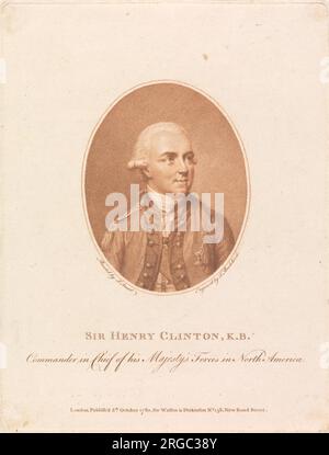 Sir Henry Clinton, K.B. 1780 von Francesco Bartolozzi Stockfoto