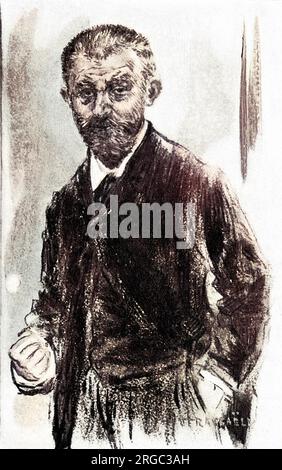 JORIS-KARL HUYSMANS (orig. Georges-Charles), französischer Schriftsteller niederländischer Abstammung, Autor von "La-Bas", "A Rebours" und vieles mehr, versuchten Okkultismus und konvertieren zum Katholizismus. Stockfoto