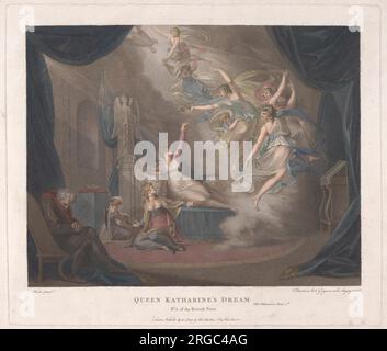 Königin Katherines Traum 1788 von Francesco Bartolozzi Stockfoto