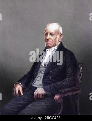 HENRY PETTY FITZ-MAURICE, der dritte marquis des STAATSMANNES LANSDOWNE, gegen Ende seines Lebens. Stockfoto