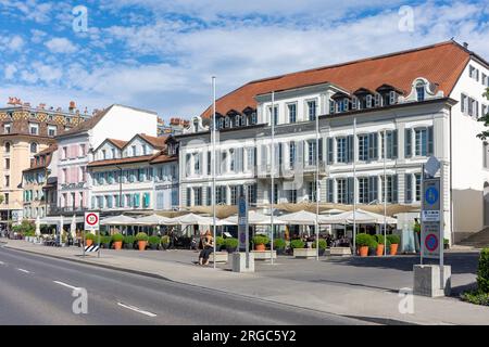 Hotel Du Port und Angleterre, Place du Port, Ouchy, Lausanne, Kanton Vaud, Die Schweiz Stockfoto
