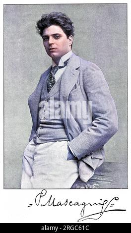 PIETRO MASCAGNI italienischer Musiker, Komponist von Cavalleria rusticana, L'amico Fritz und vielen anderen Opern. Stockfoto