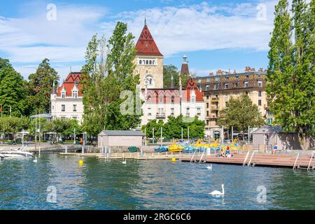 Château d'Ouchy (Hotel), Place du Port, Lausanne, Kanton Vaud, Schweiz Stockfoto