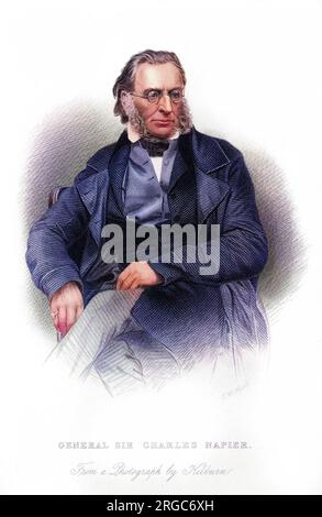 SIR CHARLES JAMES NAPIER (1782-1853), britischer Militärbefehlshaber. Stockfoto