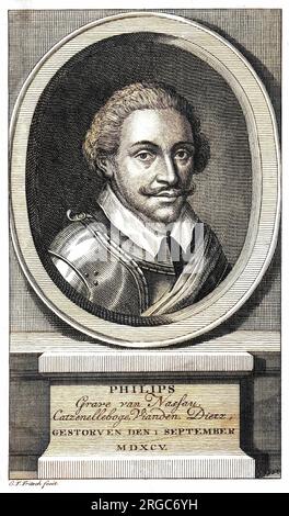 PHILIPS Grave van NASSAU-DIETZ, holländischer Soldat und Staatsmann Stockfoto