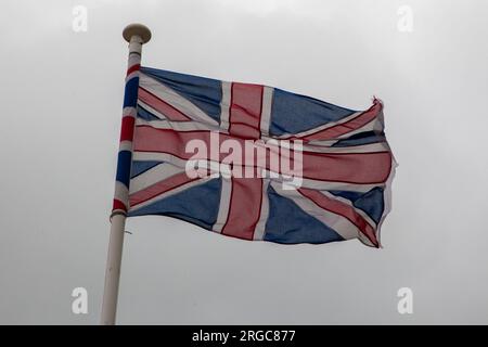 Union Jack Flag in Clevedon, England Stockfoto