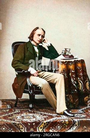 Porträt des Komponisten Franz Liszt (1811-1886) - spätere Malerei - Photocolorié ultérieurement Stockfoto