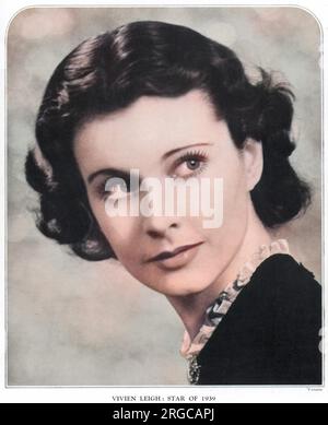 Vivien Leigh (1913 - 1967), britische Schauspielerin, wurde kurz nach der Hauptrolle in „vom Winde verweht“ fotografiert. Stockfoto