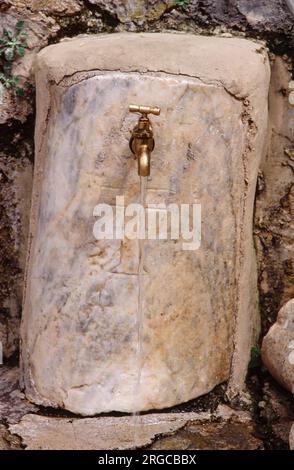 Kloster Pantanassa (Außenansicht, Details) byzantinische Stadt Mistras, Taygetos Berge Lakonia, Peloponnes, Griechenland Stockfoto