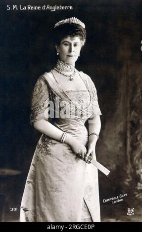 Königin Mary - (Mary of Teck, Victoria Mary Augusta Louise Olga Pauline Claudine Agnes (1867-1953) - Königin des Vereinigten Königreichs und der britischen Dominionen und Kaiserin von Indien vom 6. Mai 1910 bis zum 29. Januar 1936 als Ehefrau von König-Kaiser George V. Stockfoto