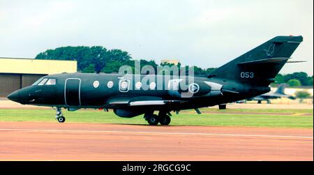 Luftforsvaret – Dassault Falcon 20ECM 053 (msn 53), vom 335 SKV. Auf der RAF Fairford for the International Air Tattoo am 8. Juli 2016. (Luftforsvaret - Royal Norwegian Air Force) von 335 SKV. Stockfoto