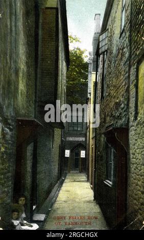 Grey Friars Row, Great Yarmouth, Norfolk Stockfoto