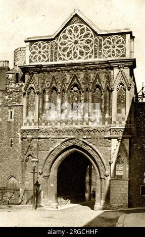 St. Ethelbert's Gate, The Close, in der Nähe von Norwich Cathedral, Norwich, Norfolk Stockfoto