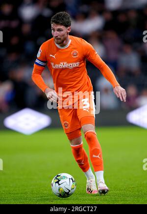 Blackpools James Ehemann beim Carabao-Cup-Spiel in der ersten Runde im Pride Park, Derby. Foto: Dienstag, 8. August 2023. Stockfoto