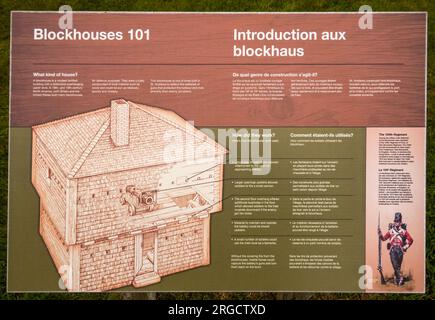 St. Andrews Blockhaus National Historic Site in Saint Andrews New Brunswick Kanada Stockfoto