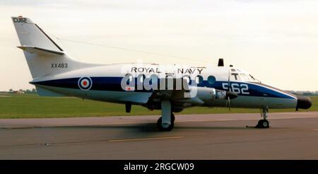 Royal Navy - Scottish Aviation Jetstream T.2 XX483 / 62 (msn 264 Teilenr. 56, Basiscode 'CU'), von 750 Marinefluggeschwader mit Sitz bei RNAS Culdrose. Stockfoto