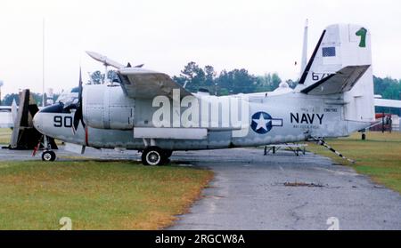 Grumman C-1A Trader 136790 (MSN 43), im Florence Air and Missile Museum, Flughafen Florenz, Florenz, SC. Stockfoto