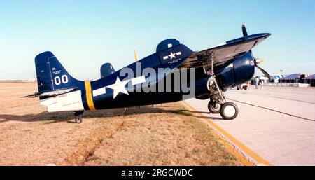 General Motors FM-2 Wildcat N5833 (msn 5877) der Konföderierten Luftwaffe am Midland Airport am 8-10. Oktober 1992. Stockfoto