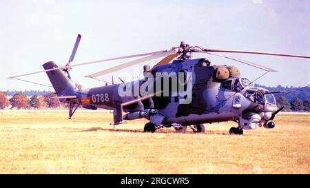 Vzdusne sily ACR - Mil Mi-24V 0788 (msn 730788). (Vzdusne sily ACR - Tschechische Luftwaffe). Stockfoto