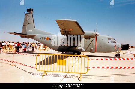 Ejercito del Aire - CASA C-212-200 Aviocar TM.12D-72 - 408-01 (msn DE1-1-313), auf einer Flugschau am 14. September 1996. (Ejercito del Aire - Spanische Luftwaffe). Stockfoto