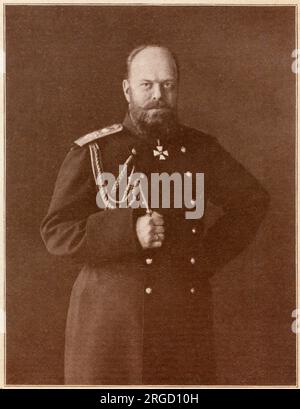 Zar Alexander III. (1845-1894) - Kaiser von Russland, König von Polen und Großherzog von Finnland vom 13. März 1881 bis zu seinem Tod 1894. Stockfoto