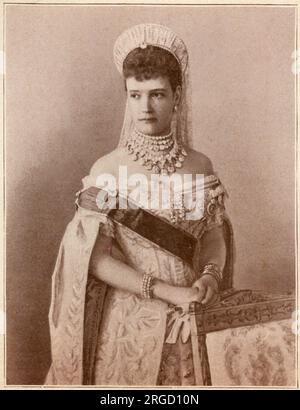 Maria Feodorowna (1847-1928), vor ihrer Hochzeit als Prinzessin Dagmar von Dänemark bekannt - Kaiserin von Russland von 1881 bis 1894 als Ehefrau von Kaiser Alexander III Stockfoto