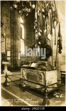 St. Mary's Church, Warwick - Royal Warwick Regiment Memorial. Stockfoto