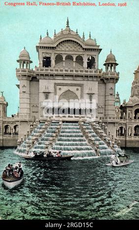 Kongresshalle - Franco-British Exhibition, White City, London - between14. Mai und 31. Oktober 1908. Stockfoto