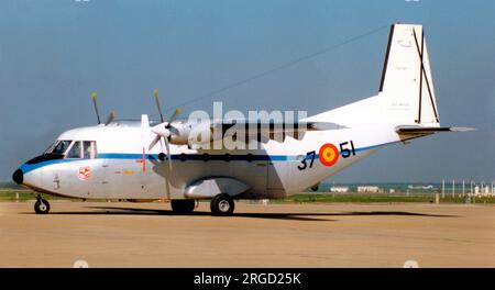 Ejercito del Aire - CASA C.212-100 Aviocar T.12B-59 / 37-51 (msn C212-AV1-3-77). (Ejercito del Aire - Spanische Luftwaffe). Stockfoto