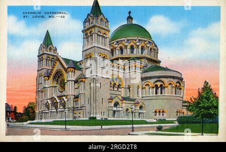 Die katholische Kathedrale (die Basilika St. Louis) - St. Louis, Missouri, USA Stockfoto